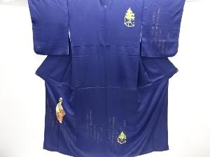 能役者模様一つ紋訪問着